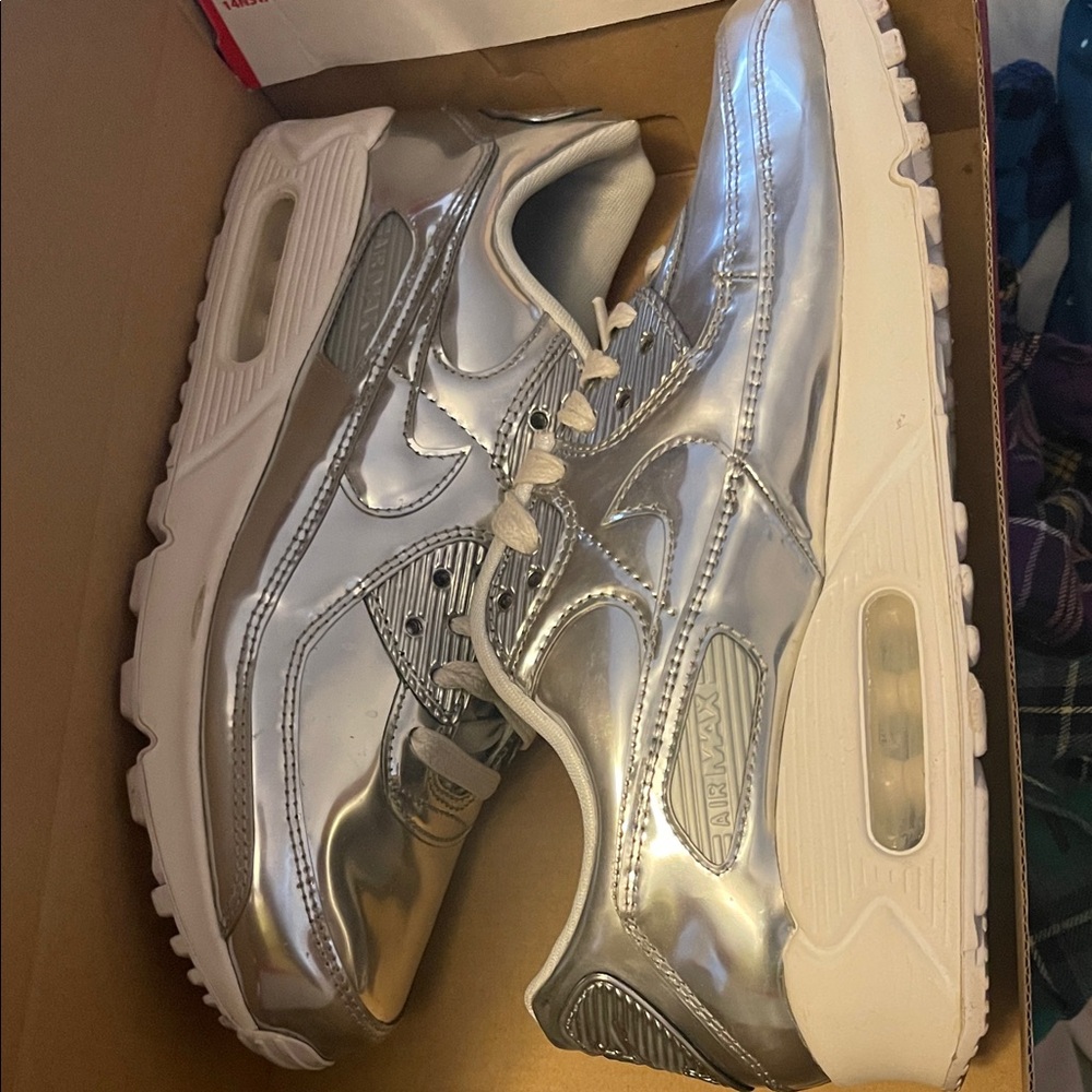 Nike Women's Metallic Silver Sneakers